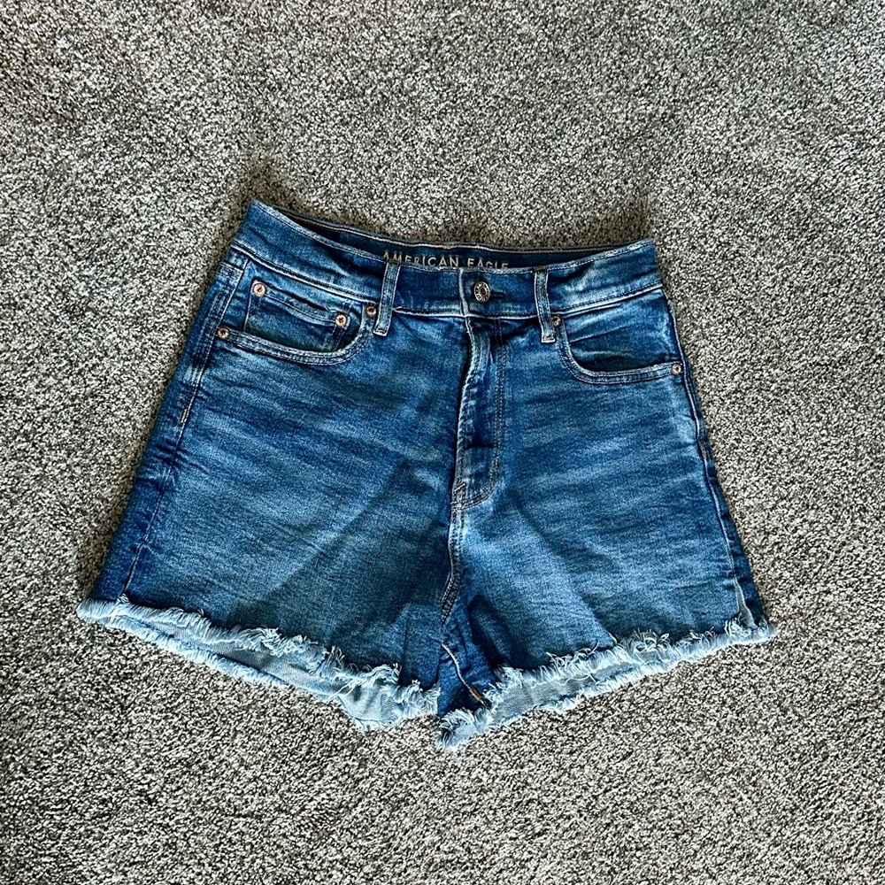American eagle Stretch Denim '90s Boyfriend Blue Denim Shorts Sz 4